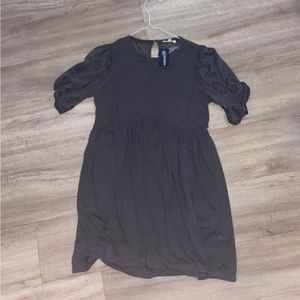 Gray puff sleeve dress! NWT